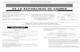 DE LA REPUBLIQUE DE GUINEE - cnssguinee.org · Qu'ils sont définis à i'article 1 du présent décret. La Caisse délivre à chaque travailleur immatriculé un livret d'assurance