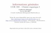 Guillaume Bélanger D1-3027 E-mail: …cours-examens.org/images/An_2017_1/Etudes_superieures/...Contenu Fondements en chimie organique Nomenclature Isomérie, stéréochimie Analyse