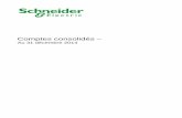 2014.12 Comptes consolidés - schneider-electric.com · SCHNEIDER ELECTRIC - 2014 2 SOMMAIRE Comptes consolidés au 31 décembre 2014 ..... 3 Compte de résultat consolidé .....