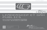 LEADERSHIP ET GRH PUBLICS - UNIL - UNIL Accueil · L’évaluation se fait sur la base des travaux demandés pour le cours (diagnostic 360° des pratiques de GRH d’une organisation).