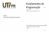 Fundamentos de Programação - coenc.td.utfpr.edu.brcoenc.td.utfpr.edu.br/~danielc/Ensino/Graduacao/ET43I - Fundamentos... · 1/27 Fundamentos de Programação Orientada a Objetos