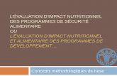 L’ÉVALUATION D’IMPACT NUTRITIONNEL DES … · 2015-07-12 · ligne de base évaluation d’impact fin du programme Quand évaluer les changements? Certains résultats observés