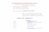 Constitution du Burkina Faso - ilo.org · logement, le sport, les loisirs, la santé, la protection de la Maternité et de l’Enfance, l’assistance aux personnes âgées ou handicapées