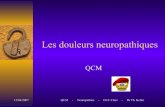Les douleurs neuropathiques - sante-centre.fr · QCM 12/04/2007 QCM - Neuropathies - Dr F. Clere - Dr Th. Keller . 01 • Les douleurs neuropathiques sont exclusivement liées à