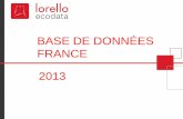 BASE DE DONNÉES FRANCE 2013 - lorelloecodata.comlorelloecodata.com/wp-content/uploads/2014/06/BASE-DE-DONNEES... · BASE DE DONNÉES FRANCE. 2013. SOMMAIRE. Partie I – Démographie