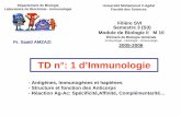TD n°: 1 d’Immunologie -  · Embryologie - Histologie - Immunologie 2005-2006 Pr. Saaïd AMZAZI TD n°: 1 d’Immunologie - Antigènes, Immunogènes et haptènes - Structure et