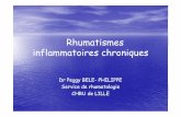 Rhumatismes inflammatoires chroniques - ClubOrtho.fr · • Arthrose=affection chronique dégénérative non inflammatoire desdégénérative non inflammatoire des articulations (