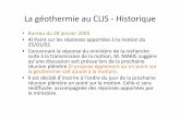 La géothermie au CLIS -Historique geothermie au clis.pdf · stériliser une ressource négligée aujourd’hui, mais qui pourrait s’avérer utile dans l’avenir ? C’est ...