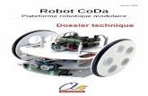 Janvier 2016 Robot CoDa - a4telechargement.fr · Câble de programmation PICAXE AXE027 (Réf. CABLE-USB-PICAXE) Programmation du robot équipé avec le module de pilotage Arduino