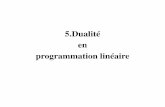 5.Dualité en programmation linéaireferland/ift2505/contenu_cours/5... · Problème de programmation linéaire avec inégalités Problème de programmation linéaire sous forme standard