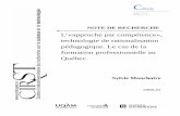 L’«approche par compétence», technologie de ...bv.cdeacf.ca/EA_PDF/147610.pdf · Université du Québec à Montréal ... d’apprentissage au-delà des comportements qui ...