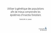 Utiliser la génétique des populations afin de mieux ...chaireafd.uqat.ca/midiForesterie/pdf/20171128PresentationPatrick... · Utiliser la génétique des populations afin de mieux