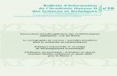 Bulletin d’Information de l’Académie Hassan II n°16 des Sciences et … · des Sciences et Techniques n 16 décembre 2014 Périodique semestriel d’information et de communication