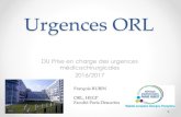 Urgences ORL - MEDESIM · Urgences ORL DU Prise en charge des urgences médicochirurgicales 2016/2017 François RUBIN ORL, HEGP Faculté Paris Descartes