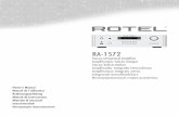 RA‑1572 - Rotelrotel.com/sites/default/files/product/manuals/RA-1572-OM_0.pdf · 3 Pin Assignments Balanced ... Ne branchez pas de câble trigger 12 V si une connexion ... 4 Éteignez