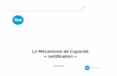 Le Mécanisme de Capacité « certificationclients.rte-france.com/.../telecharge/2015_04_02_PPT_mecapa.pdf · Coût de rééquilibrage gratuit avant l’année de livraison Le transfert