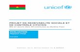 PROJET DE REDEVABILITE SOCIALE ET DE … · UNICEF – Burkina Faso - Projet redevabilité sociale et contrôle citoyen Evaluation Liste des figures ... secteurs confondus, à l’échelle