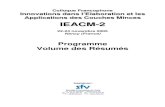 CATALYSEURS ELECTROCHIMIQUES EN … · Innovations dans l'Elaboration et les Applications des Couches Minces IEACM-2 22-24 novembre 2005 Nancy (France) Programme ... Caractérisation
