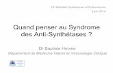 Quand penser au Syndrome des Anti-Synthétases ?s45dc86222fae7b7a.jimcontent.com/download/version/1405930206/mo… · Signes cutanés: Mains de ... HTAP Pneumopathies infiltrantes