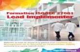 Formation ISO/IEC 27001 Lead Implementer - APSSIS ... · • ISO/CEI 27001 et la norme ISO/CEI 27002, Un stage de 40 heures dont 5 heures de ... Jour 1 Introduction à la norme ISO/CEI