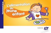 Département du Lot 2015 jeune ’alimentation du enfant alimentation du jeune... · Assurer le bien-être de l’enfant et de sa ... nourrissons » couvrent les besoins nutritionnels