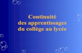 Continuité des apprentissages du collège au lycée - …crdp.ac-bordeaux.fr/sciences/presentation-Socle-et-programmes.pdf · Grilles de références pour l'évaluation et la validation