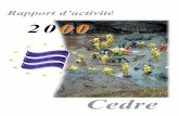 Rapport d'activité du Cedre 2000 · CEDRE - RAPPORT D’ACTIVITÉ 2000 ... composantes de l’activité associative ... d’un rapport sur les caractéristiques et la répartition