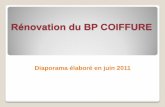 Rénovation du BP COIFFURE - sbssa.ac-versailles.fr · Diaporama élaboré en juin 2011. Pourquoi un nouveau BP? BREVET PROFESSIONNEL COIFFURE ... (proposition d’une grille d’évaluation