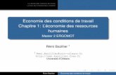 Economie des conditions de travail Chapitre 1: …remi.bazillier.free.fr/UE_condtravail.pdf · La nature des relations de travail ... management des ressources humaines dans le but