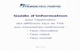 Le taux de TVA réduit s’applique pour - umb.ffbatiment.fr · 2/16 Pôle Fenêtre FFB – Guide d’information TVA taux réduit menuiseries extérieures – mars 2014 Sommaire