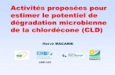 Activités proposées pour estimer le potentiel de ... · D’après les travaux de Soileau et Moreland (1983)* l’évolution de la ... potentiel de dégradation microbienne de la
