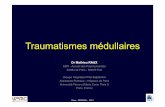 Raux M - Traumatismes rachidiens - DESCMU 2013-14 · Stimulation Neurones Astrocytes Oligodendrocytes Courants calciques Apoptose Radicaux libres Extension lésionnelle. ... Hépatiques