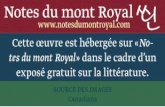 Notes du mont Royal ←  · exposé gratuit sur la littérature. ... Qu’il a conçus, créés, adorés et maudits, Évoqués tour à tour par ta voix qui les nomme, Avec leurs vieux
