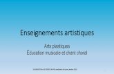 Les nouveaux programmes en éducation musicaleartsplastiques.enseigne.ac-lyon.fr/spip/IMG/pdf/diaporama... · Enseignements artistiques Arts plastiques Éducation musicale et chant