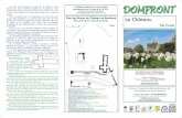 Le Château de Domfront est accessible gratuitement … · construction. C’est un très ... voussoirs, éléments de colonnes ... site surplombe la rivière la Varenne et le hameau