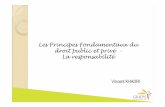 Les Principes Fondamentaux du droit public et privé - … · Les Principes Fondamentaux du droit public et privé - ... Droit àl’information Principe du libre choix, du consentement
