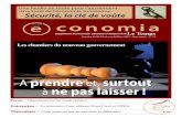 Une feuille de route pour l’ajustement structurel de l ... · E n attendant l’épilogue du feuilleton : « Formation du gouvernement tunisien » et la composition du nouveau gou-vernement