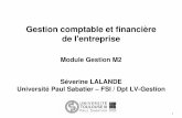 Gestion comptable et financière de l'entreprisemaster-eea.univ-tlse3.fr/wp-content/uploads/2016/09/M2-CMD-Gestion... · Comptabilité générale Comptabilité de gestion Gestion