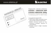 Programowalny sterownik temperatury ELEKTRA … · Gratulujemy Pañstwu zakupu nowoczesnego programowalnego regulatora temperatury serii Elektra Euroster i dziêkujemy za zaufanie