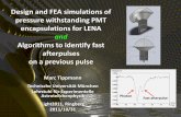 Design and FEA simulations of pressure withstanding … · Design and FEA simulations of pressure withstanding PMT encapsulations for LENA and Algorithms to identify fast afterpulses