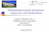 Asklepios Klinik Schaufling Rehabilitationsziele ... · Partizipative Entscheidungsfindung in der Medizin. Vortrag Fachhochschule Linz (A), 20.01.2006. Warum finden es Patienten schwer,