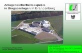 Anlagensicherheitsaspekte in Biogasanlagen in … · -Ausgewählte Schadensfälle in Biogasanlagen-Anforderungen an die ... -Störungen im BHKW- Betrieb,-Vorgänge, welche die ...