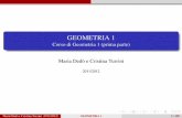 GEOMETRIA 1 - Corso di Geometria 1 (prima parte)users.mat.unimi.it/users/dedo/G1_materiale/geo1_11_12.pdf · Le classi di equivalenza di vettori applicati vengono dette vettori, o