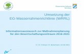 Umsetzung der EG-Wasserrahmenrichtlinie (WRRL) · Wasserwirtschaftsamt Nürnberg Umsetzung der EG-Wasserrahmenrichtlinie (WRRL) Informationsaustausch zur Maßnahmenplanung für den