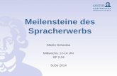 Meilensteine des Spracherwerbs - uni-frankfurt.de · • bisherige Erfahrungen mit der Thematik „Spracherwerb“? • Bisherige Erfahrungen mit sprachlichen Fähigkeiten von Kindern?