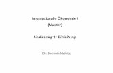 Internationale Ökonomie I (Master) - uni-erfurt.de · Krugman und Obstfeld: „Internationale Ökonomie“, Pearson/München, 8. Auflage, 2009 ... Instrumente der Handelspolitik