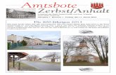 Amtsbote - Zerbst/Anhalt · Juni in Bornum (l. u.) und Trüben an die erste urkundliche Erwähnung erinnert. ... Schönebeck 0 39 23/24 64 Tierkliniken Magdeburg, Ebendorfer Str.