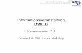 Informationsveranstaltung BWL B - wiwi.uni-paderborn.de · Informationsveranstaltung BWL B Fakultät für Wirtschaftswissenschaften Folie 2 Agenda 1. Inhalt 2. Lehr- und Lerneinheiten