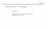 Reiner Nitsch Homepage mit Skript und Materialien zu PG1 ... · FB Informatik Prof. Dr. R.Nitsch Programmieren 1 - Grundlagen Reiner Nitsch Homepage mit Skript und Materialien zu
