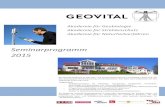 Seminarprogramm 2015 - geovital.com · Seminarprogramm 2015 Akademie für Geobiologie Die Geovital‐Akademie ist eine Lehr‐ und Forschungseinrichtung in Vorarlberg / Österreich,